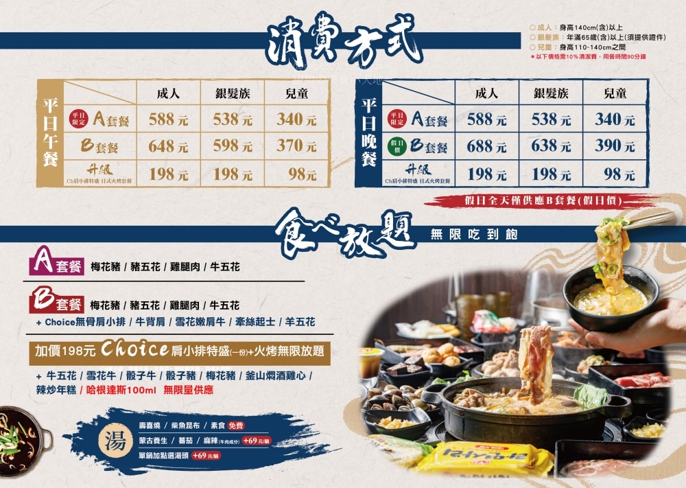 【基隆美食】金大鋤壽喜燒 基隆店｜32F高空景觀吃到飽：$999爽吃日本F1和牛、泰國蝦，火烤兩吃一次滿足！